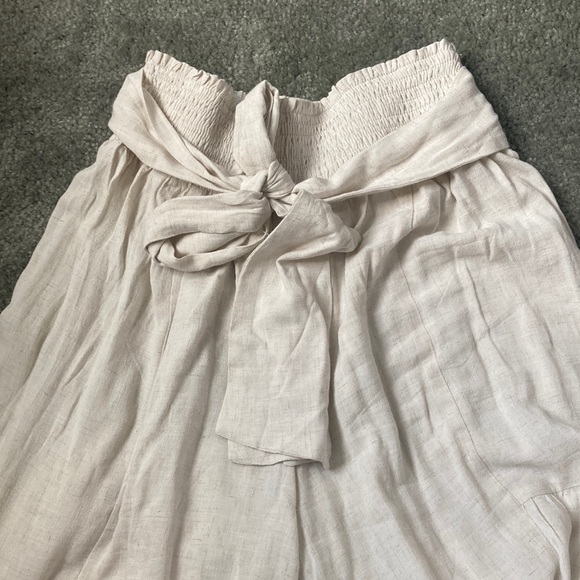 Chantay Linen Blend Tie Palazzo Pants - Picture 2 of 8